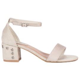 Nio Nio Velúr szandál oszlopon barna Nio Nio Velúr szandál oszlopon barna