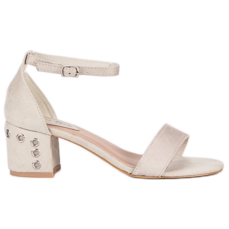 Nio Nio Velúr szandál oszlopon barna