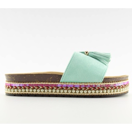 Menta espadrilles flip papucs BV-413 LT.GREEN zöld