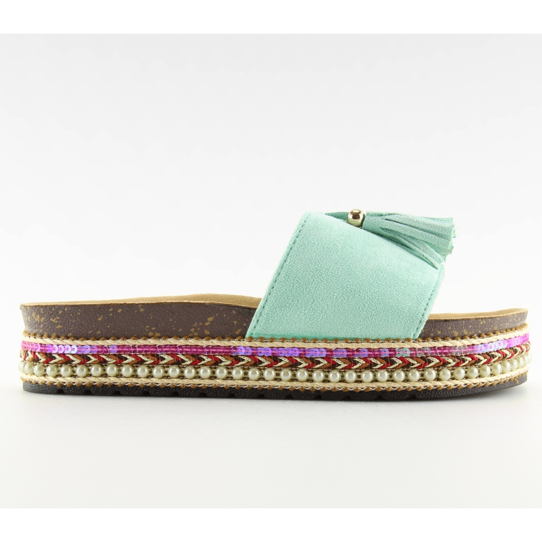 Menta espadrilles flip papucs BV-413 LT.GREEN zöld