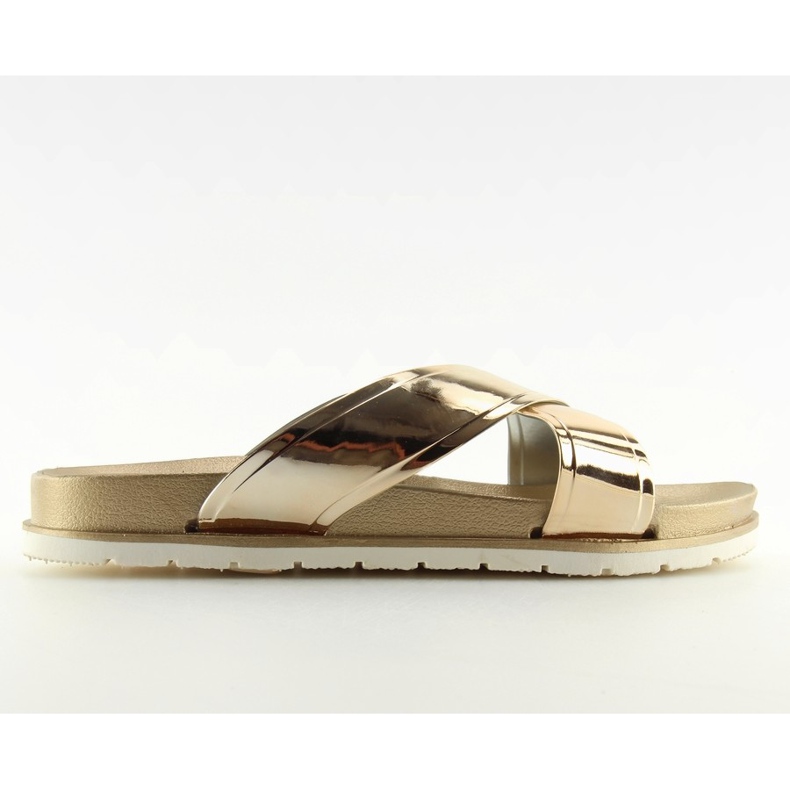 Tükör megjelenés arany papucs CK46P arany aranysárga Tükör megjelenés arany papucs CK46P arany aranysárga