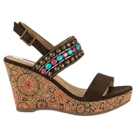 Corina Szandál parafa éksarkú barna