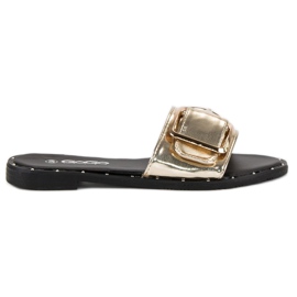 Gogo Női arany papucs fekete sárga