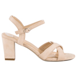 Lovit Velúr szandál oszlopon barna