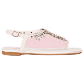 Vices Elegáns lapos szandál satu fehér