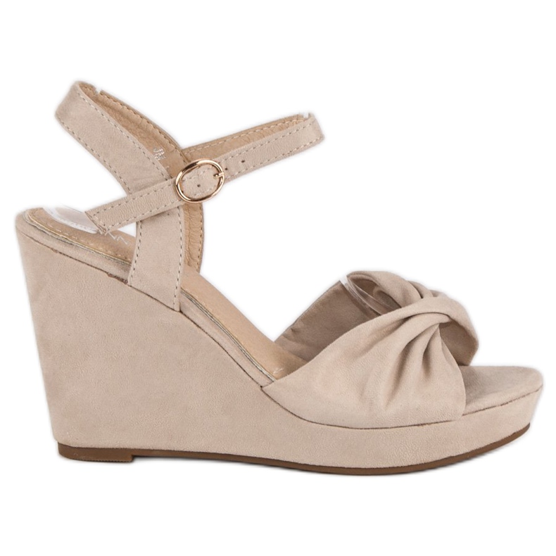 Annalisa Velúr ékszandál barna