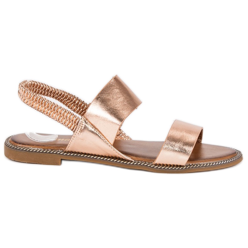 Renda Rózsaszín szandál elasztikus szalaggal