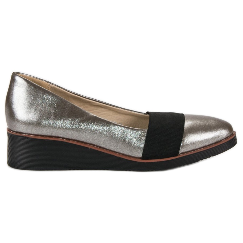 VINCEZA ezüst balerinák szürke