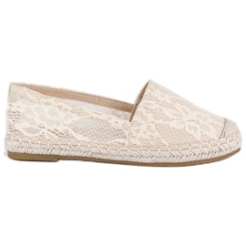 Seastar Bézs csipke espadrillák