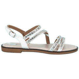 Nio Nio Stílusos lapos szandál fehér