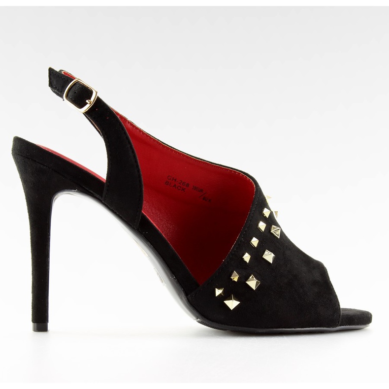 Aszimmetrikus fekete szandál GH-268 Fekete