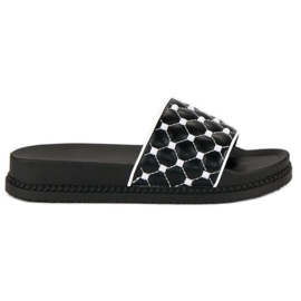 Stílusos női papucs fekete