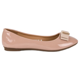 Lakkozott balerinák masnival rózsaszín