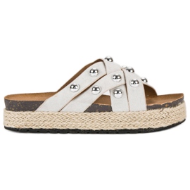 Sergio Todzi Strasszköves papucs szürke