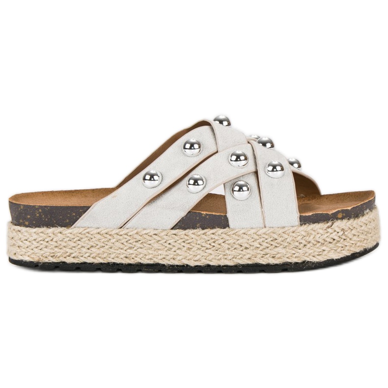 Sergio Todzi Strasszköves papucs szürke