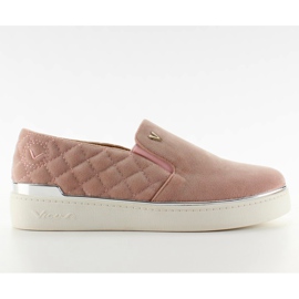 Suede slip-on cipők 7103 Pink rózsaszín