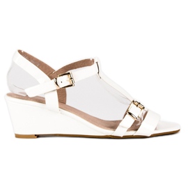 Beauty Girl'S Lakkozott ékszandál fehér