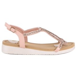 SDS Kényelmes lapos szandál rózsaszín SDS Kényelmes lapos szandál rózsaszín