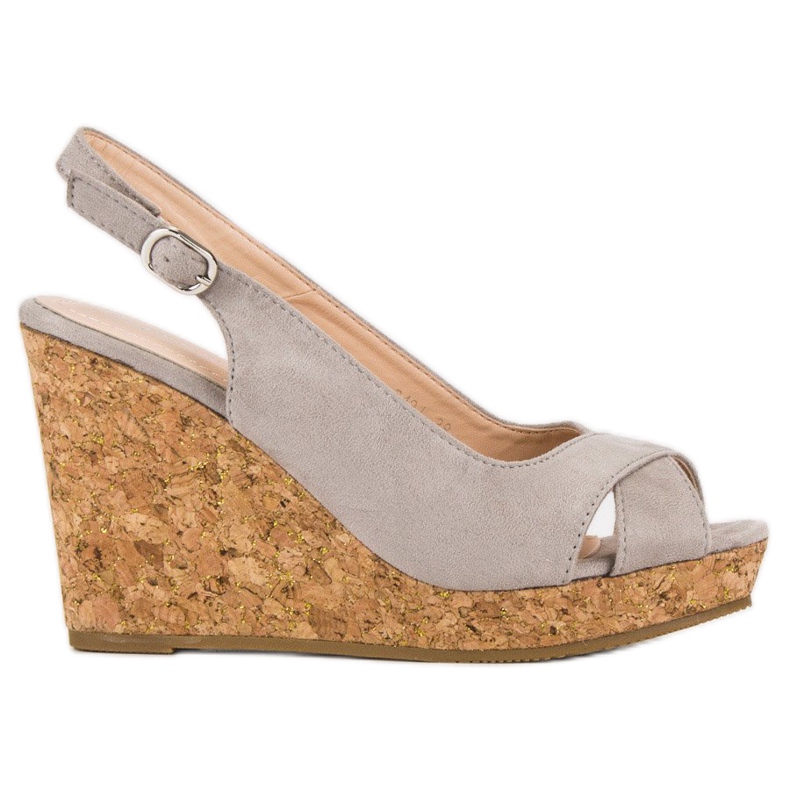 Super Mode Szandál parafa éksarkú szürke Super Mode Szandál parafa éksarkú szürke