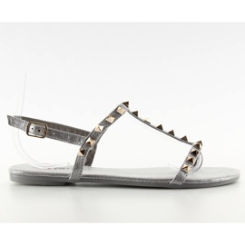 Finom szandál DD23 szürke csapokkal