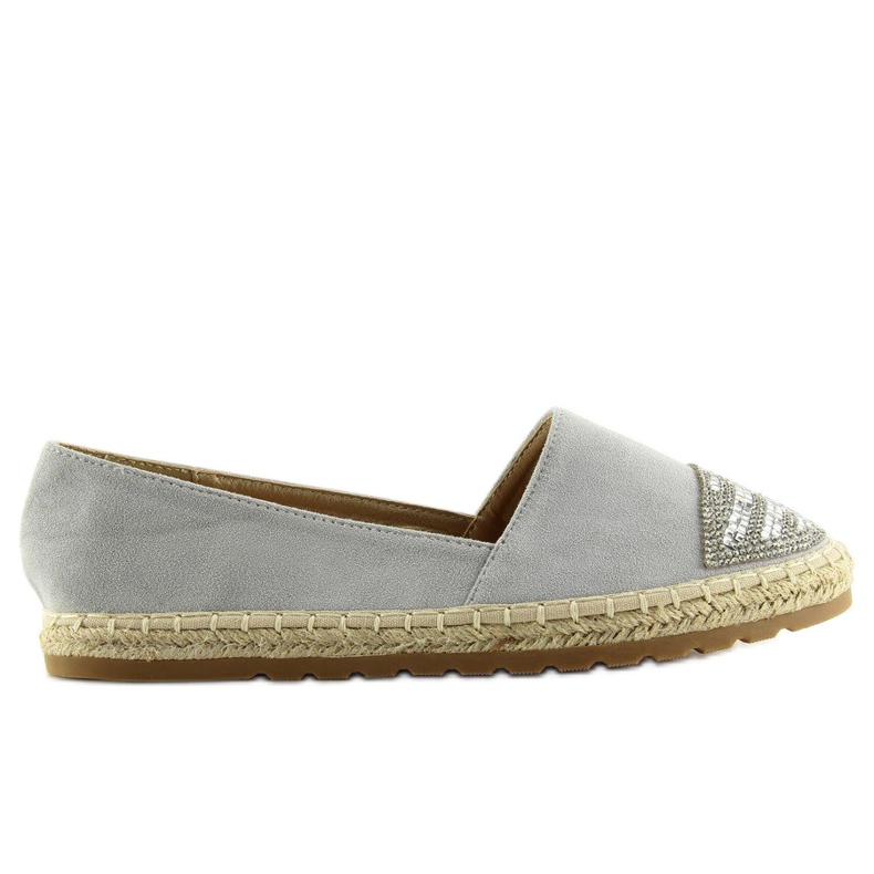 Szürke női espadrillák H8-102 Ezüst