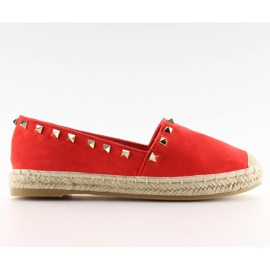 Espadrillák szegecsekkel piros BB12P piros