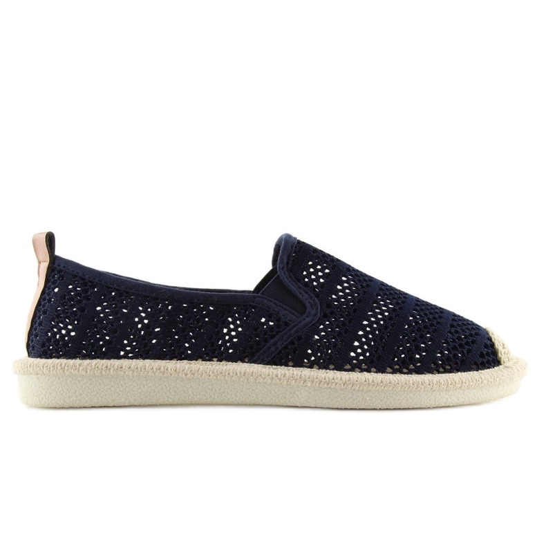 F01B Navy sötétkék hálós espadrillák