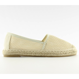 Bézs hálós espadrillák MB-6461 Beige