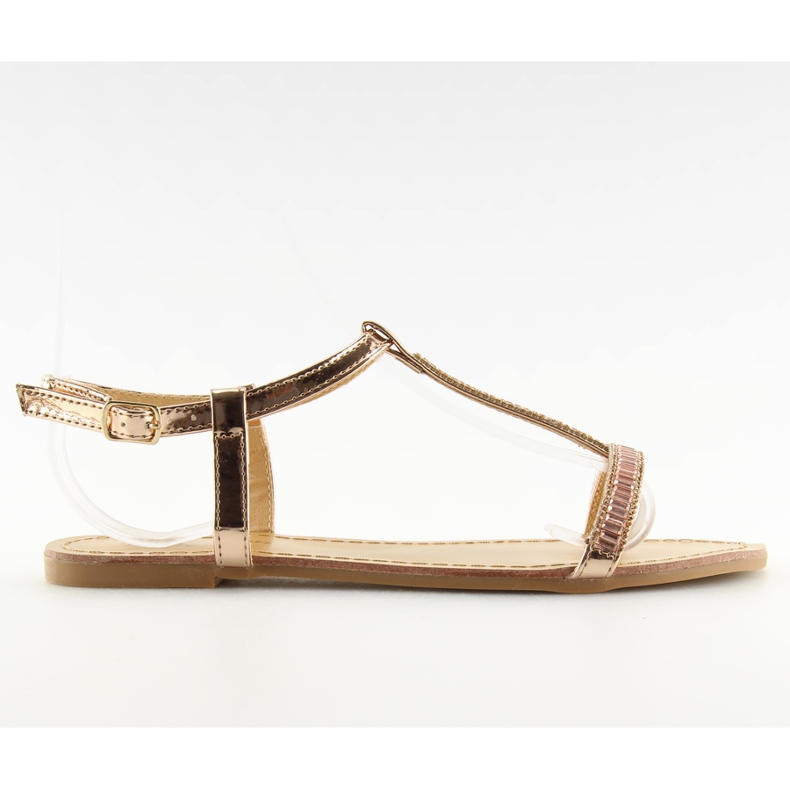 Szandál rózsaszín cirkóniákkal SY644