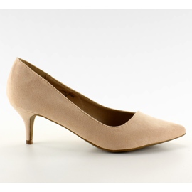 Suede szivattyúk alacsony sarkú ZH02 rózsaszín