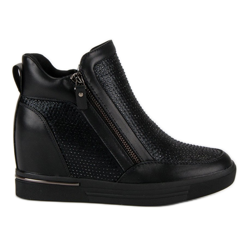 Cipő a cipzáron fekete Cipő a cipzáron fekete