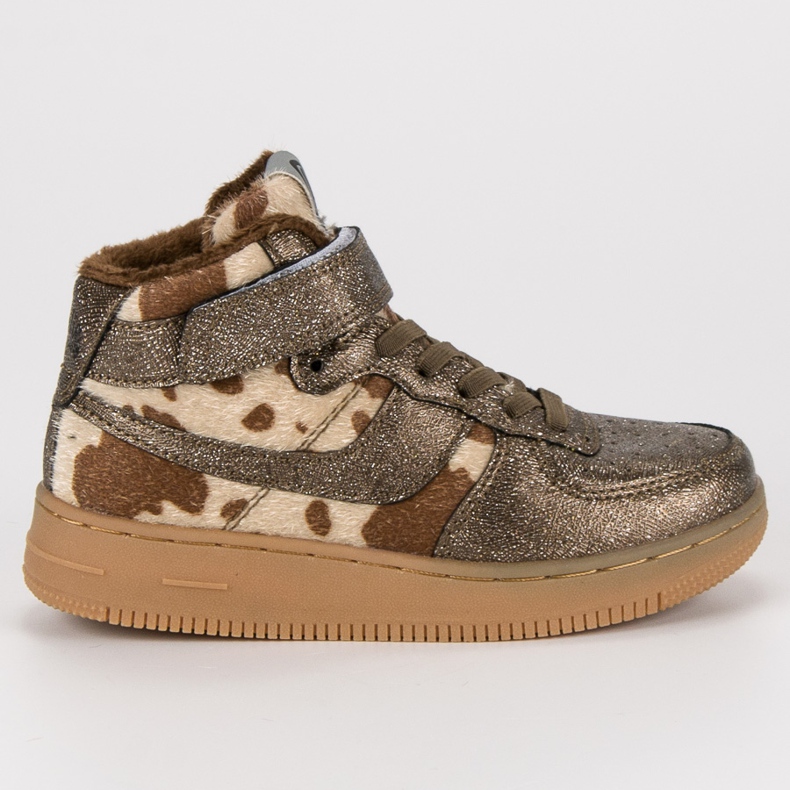 Kylie Arany cipők szőrmel aranysárga