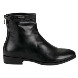 Fekete bokacsizma cipzárral