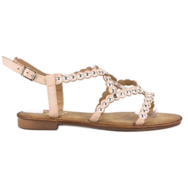 Small Swan Alkalmi lapos szandál barna Small Swan Alkalmi lapos szandál barna