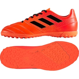 Az adidas Ace 17.4 Tf Jr. futballcipő piros Az adidas Ace 17.4 Tf Jr. futballcipő piros
