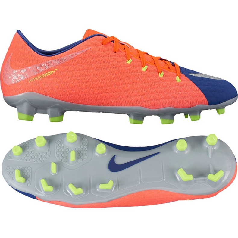 Nike Hypervenom Phelon Iii Fg M 852556-409 futballcipő fekete, lila, narancs narancssárga