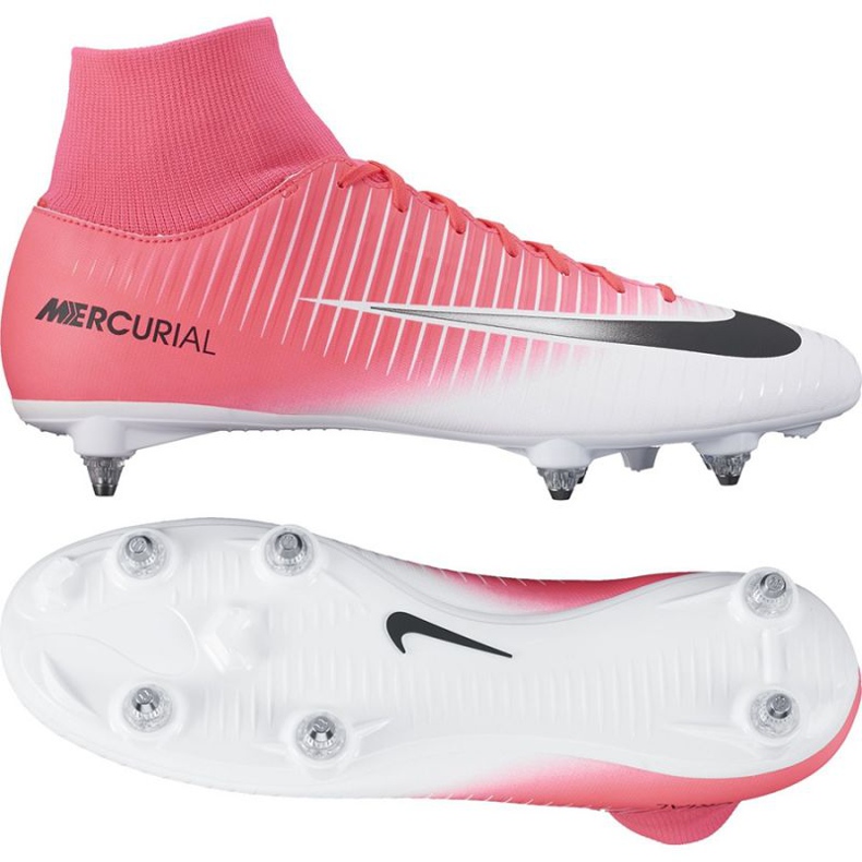 Nike Mercurial Victory VI DF SG M 903610-601 futballcipő rózsaszín Nike Mercurial Victory VI DF SG M 903610-601 futballcipő rózsaszín