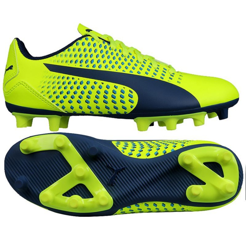 Puma Adreno Iii Fg Safety Junior 104049 10 db futballcipő aranysárga zöld