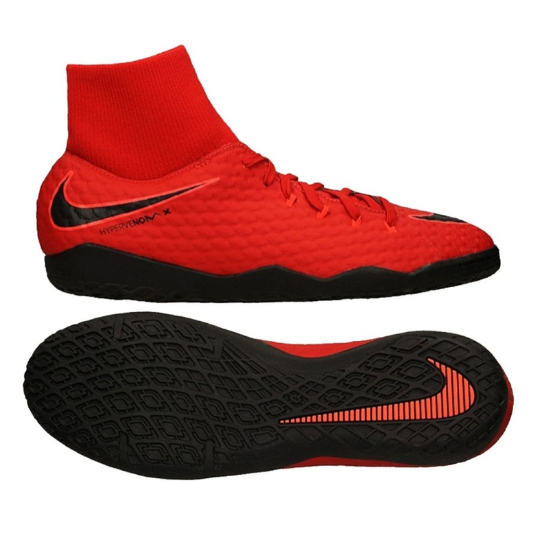 Beltéri cipő Nike HypervenomX Phelon Iii Df Ic M 917768-616 piros piros
