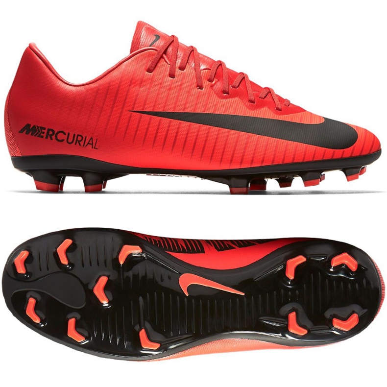 Nike Mercurial Vapor Xi Fg Jr 903594-616 futballcipő sokszínű piros