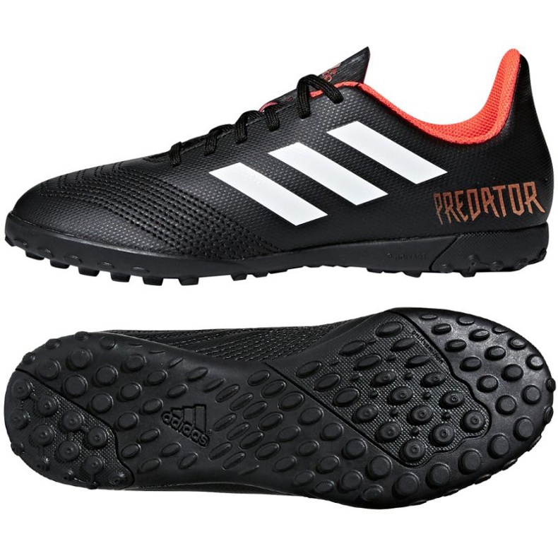 Adidas Predator Tango 18.4 Tf Jr CP9095 futballcipő fekete fekete