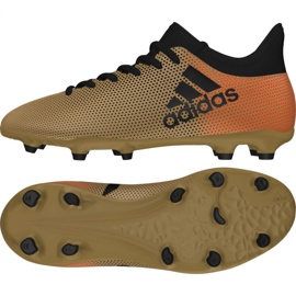 Adidas X 17.3 Fg Jr CP8990 futballcipő fehér arany aranysárga Adidas X 17.3 Fg Jr CP8990 futballcipő fehér arany aranysárga