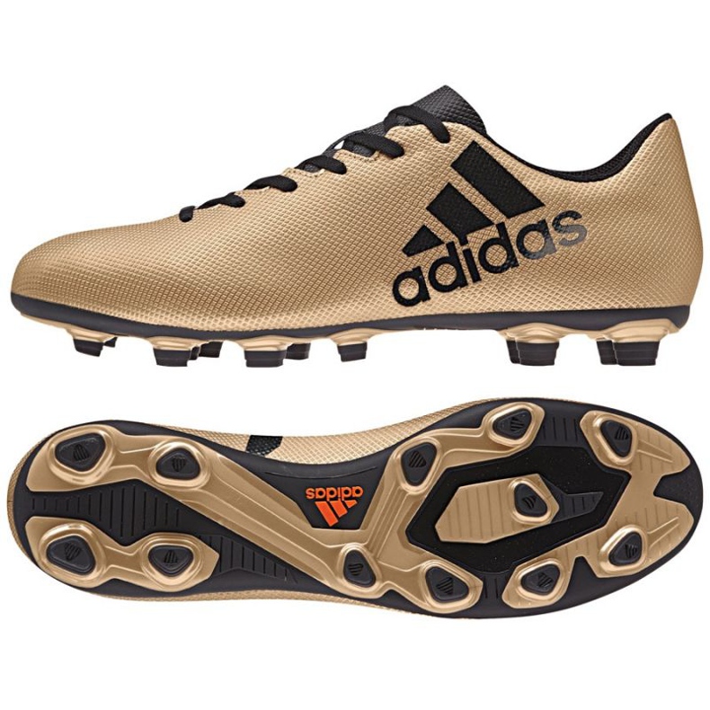 Adidas X 17.4 FxG M CP9195 futballcipő aranysárga