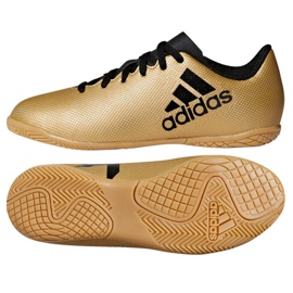 Beltéri cipő adidas X Tango 17.4 In Jr CP9052 aranysárga