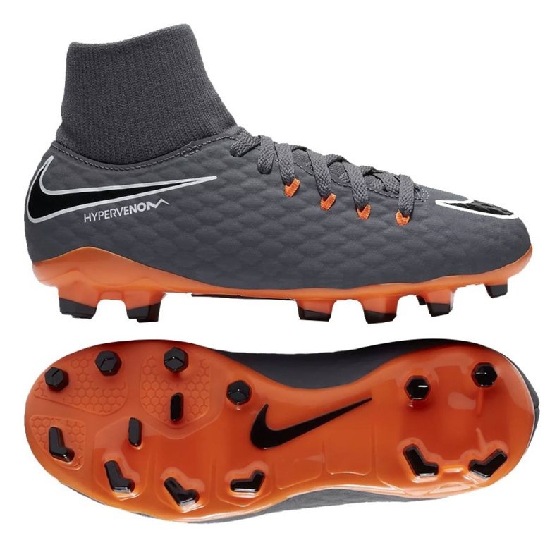 Nike Hypervenom Phantom 3 Academy Df Fg Jr AH7287-081 futballcipő sokszínű szürke