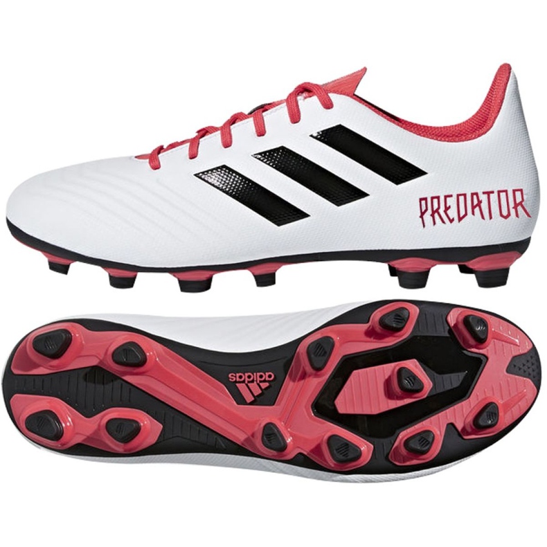 Adidas Predator 18.4 FxG M CM7669 futballcipő sokszínű fehér
