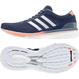 Futócipő adidas Adizero Boston 6 W BB6418 fehér sötétkék narancssárga