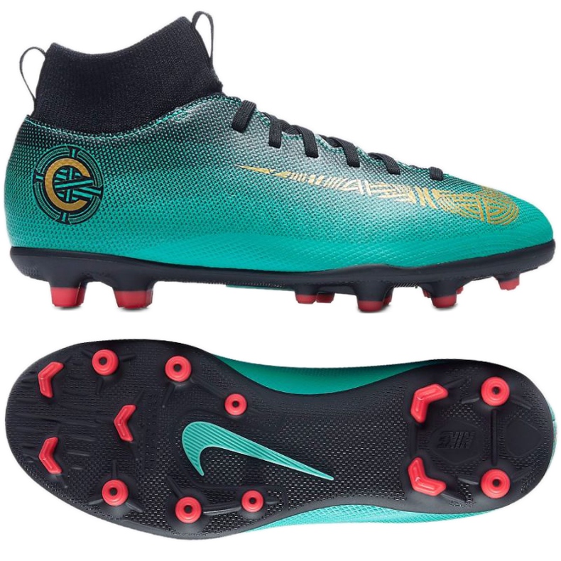 Nike Mercurial Superfly 6 Club CR7 Mg Jr AJ3115-390 futballcipő kék kék