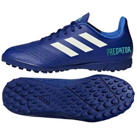 Adidas Predator Tango 18.4 Tf Junior CP9097 futballcipő kék kék