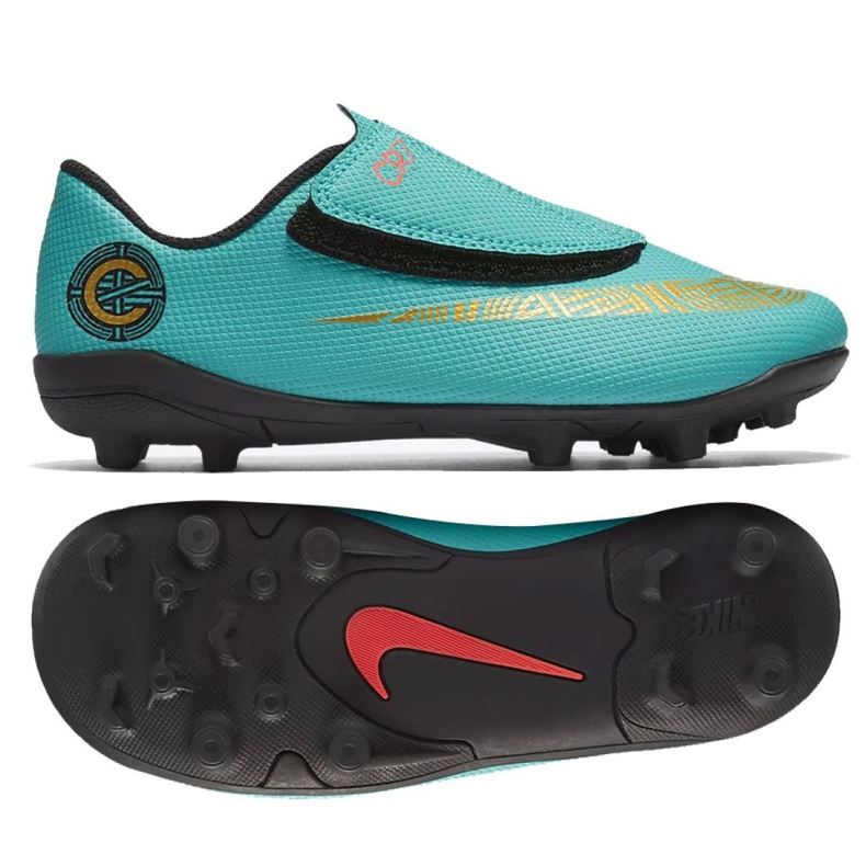 Nike Mercurial Vapor 12 Club Ps V CR7 Mg Jr AJ3096-390 futballcipő kék kék